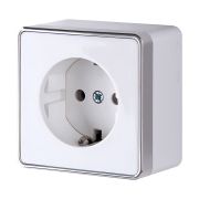 WL15-02-01/ Розетка с заземлением Gallant (белая)