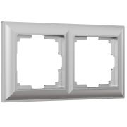 WL14-Frame-02/ Рамка на 2 поста (серебряный)