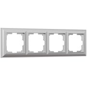 WL14-Frame-04/ Рамка на 4 поста (серебряный)