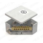 Коробка уравнивания потенциалов (КУП) 85х85х40мм, 6 гермовводов, с шиной 6х9 8гр, P44 (кор/60шт)