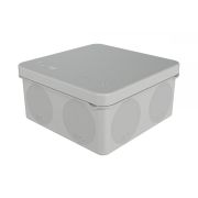 Коробка распределит прям. монтажа двухкомпонентная о/п  безгалоген (HF) атмосферостойка 100х100х50мм, IP67, серый