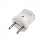 Вилка разборная прямая без з/к 6А 220В белая