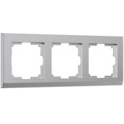 WL04-Frame-03 /Рамка на 3 поста (серебряный)