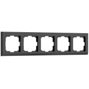WL04-Frame-05-black / Рамка на 5 постов (черный)