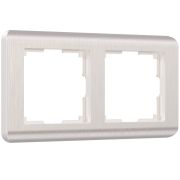 WL12-Frame-02 / Рамка на 2 поста (перламутровый)