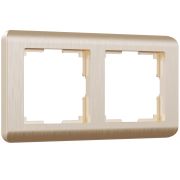 WL12-Frame-02 / Рамка на 2 поста (шампань)