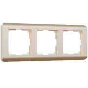 WL12-Frame-03 / Рамка на 3 поста  (шампань)