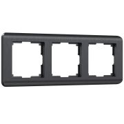 WL12-Frame-03 / Рамка на 3 поста (графит)