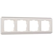 WL12-Frame-04 / Рамка на 4 поста  (перламутровый)