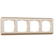 WL12-Frame-04 / Рамка на 4 поста  (шампань)