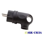 Вилка угловая с кольцом (каучук) 16А  220В  с з/к  IP-44  АБК-СИЛА