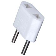 Переходник-евро (вилка плоская белая) 10А 220В