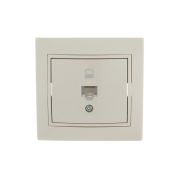 Розетка компьютерная 1-м СП Mira RJ45 крем./крем.. LEZARD 701-0303-139