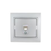 Розетка компьютерная 1-м СП Mira RJ45 сер. метал. LEZARD 701-1010-139