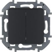 Выключатель 2-кл. Inspiria 10А IP20 250В 10AX механизм антрацит IEK 673623