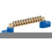 Шина N «ноль» на двух угловых изоляторах ШНИ-8х12-12-У2 NO-222-69 син. Эра Б0033448