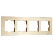 Рамка из металла на 4 поста АluMax шампань алюминий W0043511