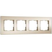 Рамка из стекла на 4 поста Senso шампань soft-touch W0043111