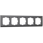 Рамка из поликарбоната на 5 постов Stark графит матовый W0051864