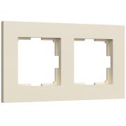 Рамка из поликарбоната на 2 поста Slab айвори софт W0022962