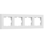 Рамка из поликарбоната на 4 поста Slab белый софт W0042961