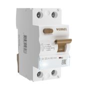Устройство защитного отключения (УЗО) 1P+N 25 A 30 mА АС 6 kА W912P256