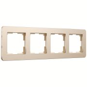 Рамка из металла на 4 поста Platinum шампань W0042611