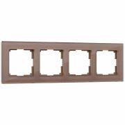 Рамка из стекла на 4 поста Favorit латте W0041142