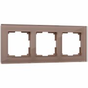 Рамка из стекла на 3 поста Favorit латте W0031142