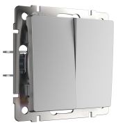 Перекрестный переключатель двухклавишный серебряный W1123008