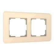 Рамка из стекла на 2 поста Elite айвори W0022443