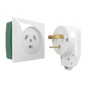 Силовая розетка с вилкой 32А 250В (белый) W1189201