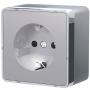 Розетка с заземлением Gallant серебряный W5071006