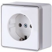 Розетка с заземлением Gallant белая W5071001