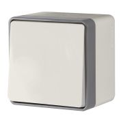 Выключатель одноклавишный влагозащищенный Gallant слоновая кость W5010203