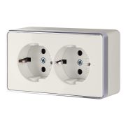 Розетка двойная с заземлением Gallant слоновая кость W5072103