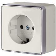 Розетка с заземлением Gallant слоновая кость W5071003