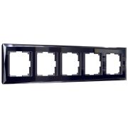 Рамка из стекла на 5 постов Diamant черный W0051208