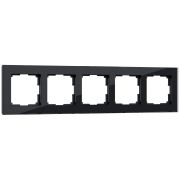 Рамка из стекла на 5 постов Favorit черный W0051108