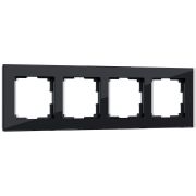 Рамка из стекла на 4 поста Favorit черный W0041108