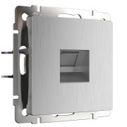 Розетка Ethernet RJ-45 cеребряный рифленый W1181009