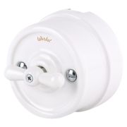 Выключатель на 4 положения двухклавишный белый ретро W5620001