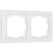 Рамка из поликарбоната на 2 поста Snabb Basic белый W0022001