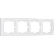 Рамка из поликарбоната на 4 поста Snabb Basic белый W0042001