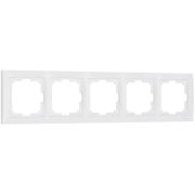 Рамка из поликарбоната на 5 постов Snabb Basic белый W0052001