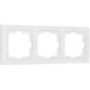 Рамка из поликарбоната на 3 поста Snabb Basic белый W0032001