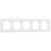 Рамка из стекла на 5 постов Favorit белый матовый W0051105