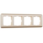 Рамка из поликарбоната на 4 поста Stream шампань W0042111