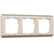 Рамка из поликарбоната на 3 поста Stream шампань W0032111