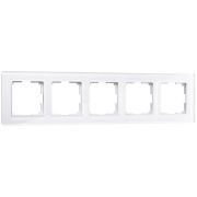 Рамка из стекла на 5 постов Favorit белый W0051101